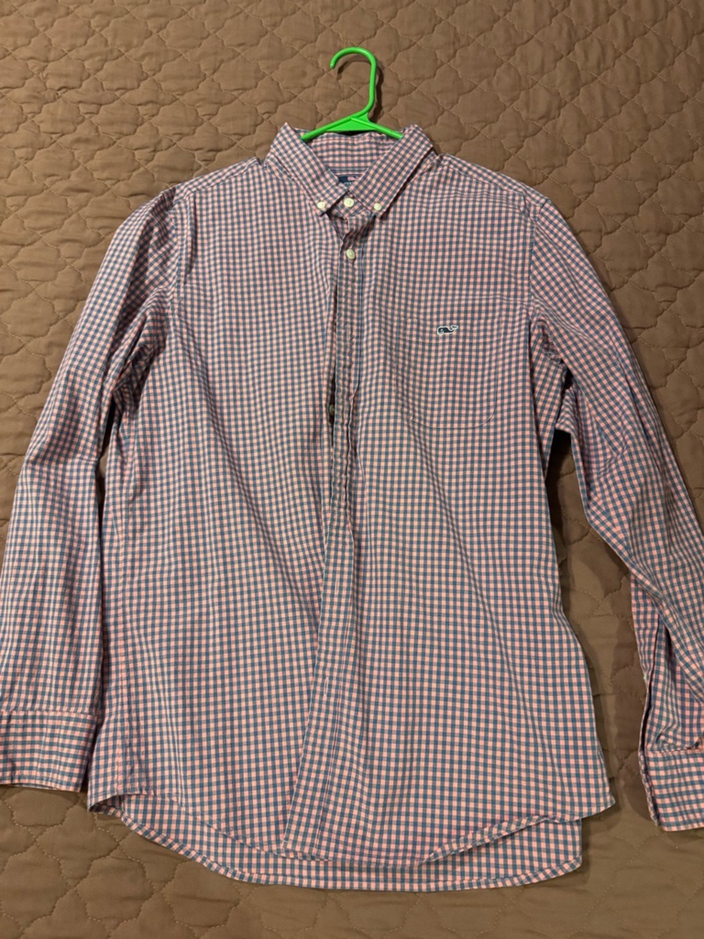 Vineyard Vines Pink and Blue Gingham Button-Down Shirt